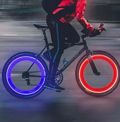 Фонарь на ниппель колеса велосипеда