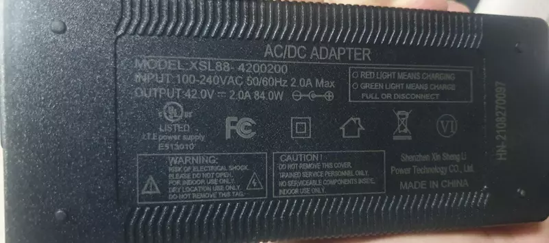 XSL88 elektr velosipedini zaryadlash moslamasi (quvvat adapteri) - 250 000 so'm