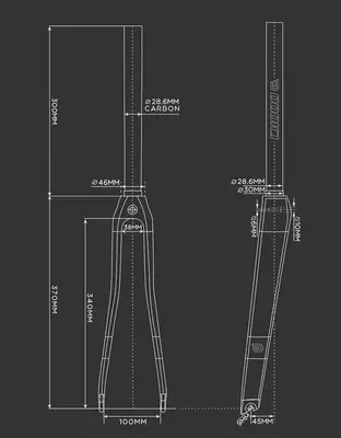   DODICI uglerodli shosse vilkasi