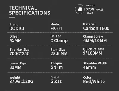  DODICI uglerodli shosse vilkasi velo-zapchasti