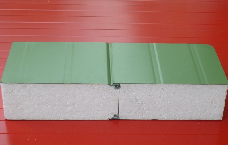 Стеновые сэндвич-панели плотность  15кг/м3 - от {0} сум