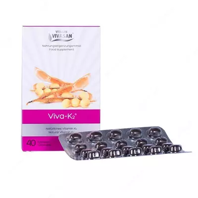 ВИВА-К2 капсулы с витаминами К2 и Д3 и льняным маслом для костей и сосудов