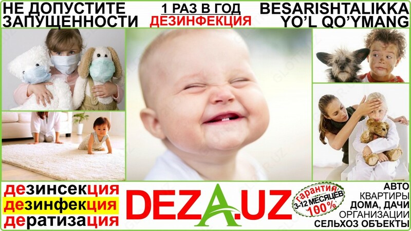   5. Дезинфекция ДЕТСАДЫ И ШКОЛЫ в Ташкенте и вилоятах - лицензия + гарантия