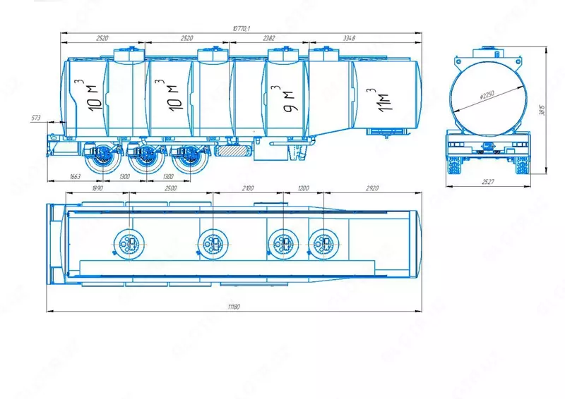 по запросу Полуприцеп бензовоз Krantas 40 куб.м 4 отсека