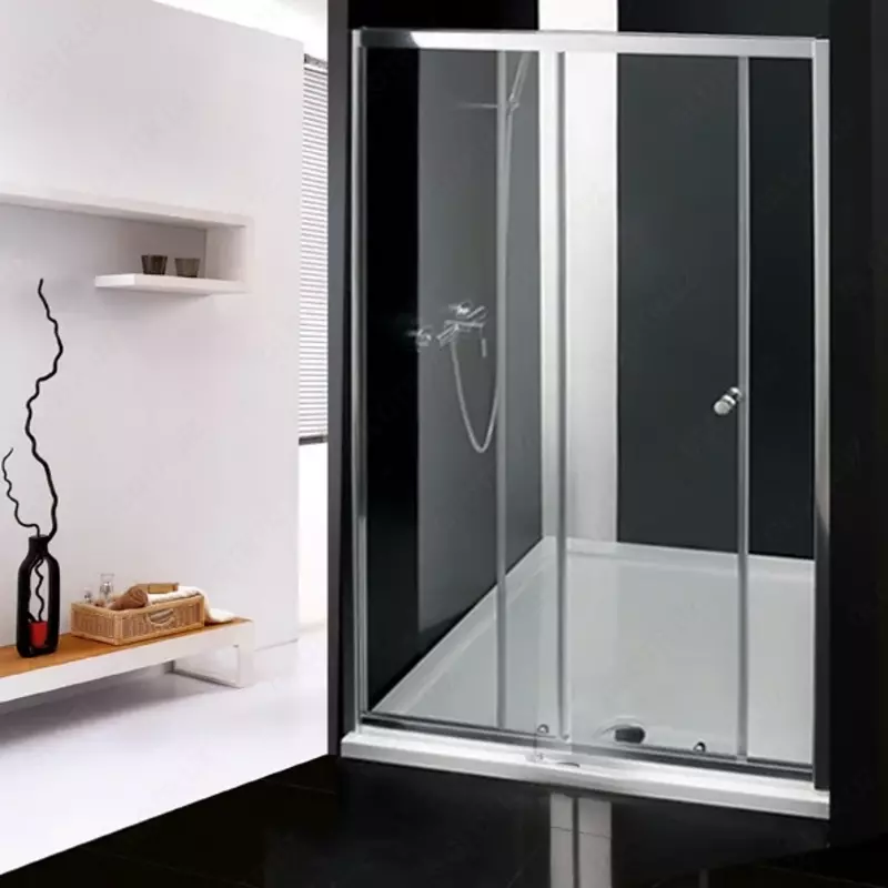 Стеклянные раздвижные перегородки для душа. Душевая кабина