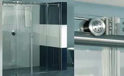 Стеклянные раздвижные перегородки для душа. Душевая кабина Только в розницу