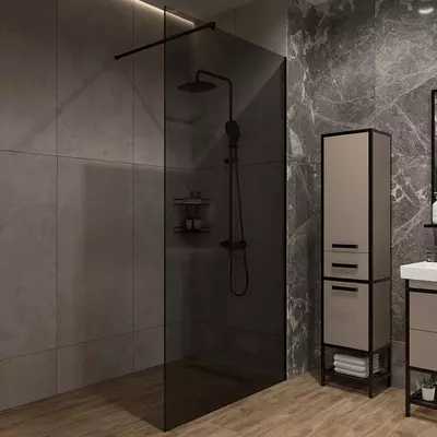 Душевые кабины и перегородки из каленого стекла Только в розницу