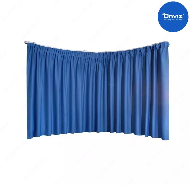 Радиальный раздвижной электрокарниз Onviz для штор (модель №10)