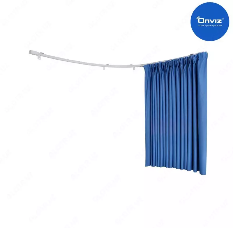  Радиальный раздвижной электрокарниз Onviz для штор (модель №10) - 