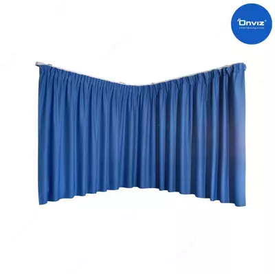 Угловой раздвижной электрокарниз Onviz для штор (модель №12)