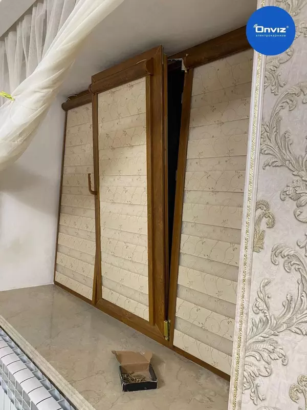 UNI-2 rolikli pardalar uchun Onviz elektr parda tayog'i (model № 3)