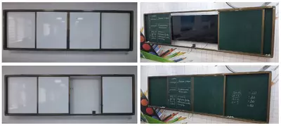 Доска меловая раздвижная. (114х360см) - 4 600 000 сум / шт.