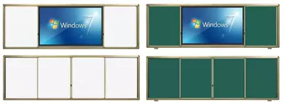 Доска меловая раздвижная. (114х360см)