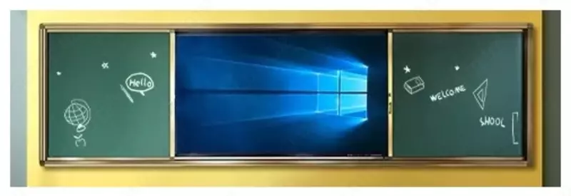  Доска раздвижная с интерактивная панелью 75 дюйма. - 