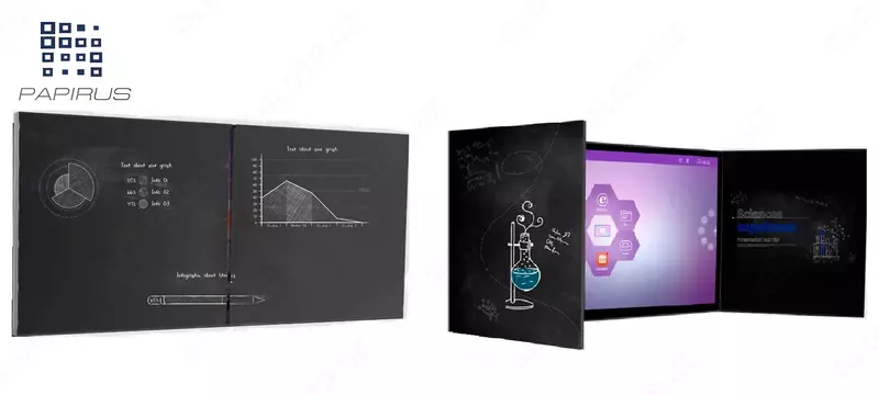 Monitor uchun joy bilan surilgan marker taxtasi. (120x550 sm)