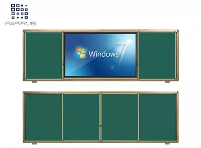 Доска маркерная раздвижная. (114х360см)