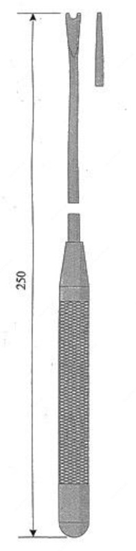 Вилка для спускания лигатуры на сосуды, пpямая №2  135/32