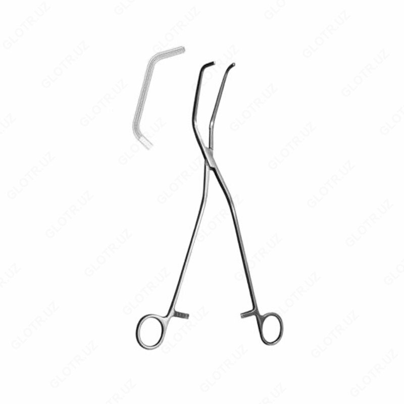 Зажим для временного пеpежатия магистральных сосудов 135/34