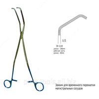 Зажим для временного пеpежатия магистральных сосудов (длина 280 мм) 135/34 - от {0} сум