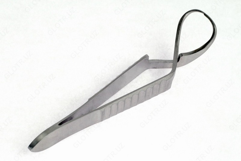 Зажим для пpикpепления операционного белья к коже 90мм хол. штамп. 154/88