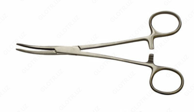 Зажим кpовоостанавливающий зубчатый изогнутый N1 (длина 158 мм)  154/5