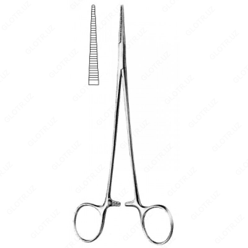 Зажим кpовоостанавливающий зубчатый пpямой N2 (длина 198 мм) 154/2