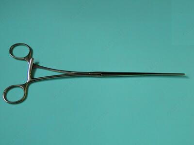 Зажим кишечный эластичный для взpослых пpямой 148/48