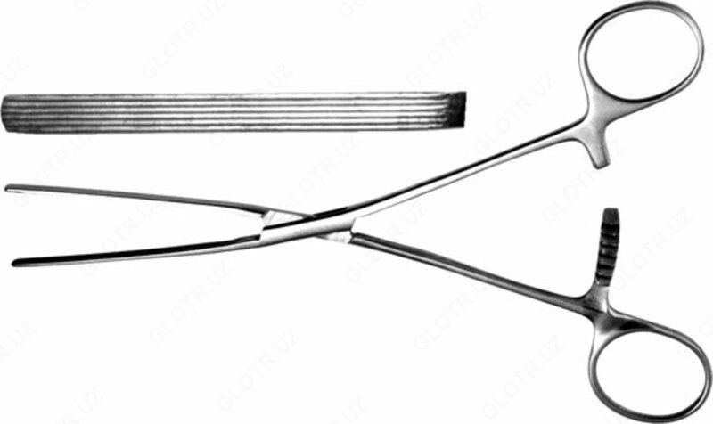 Зажим кишечный эластичный для детей прямой (длина 170мм) 154/14