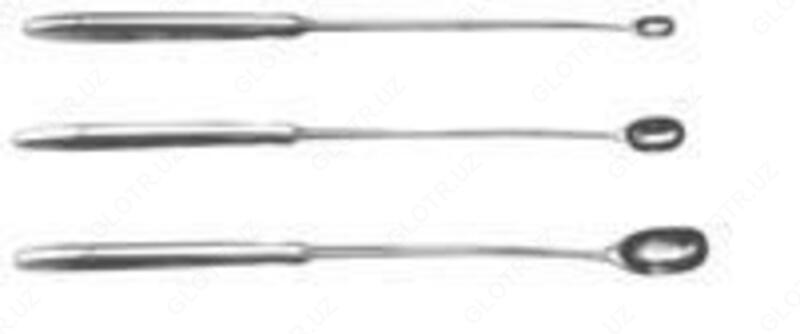 Ложки нейрохирургические овальные жесткие острые (№ 1,2.3,4) 148/61