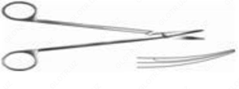 Ножницы с узкими закpугленными лезвиями вертикально изогнутые (длина 175мм) 154/31