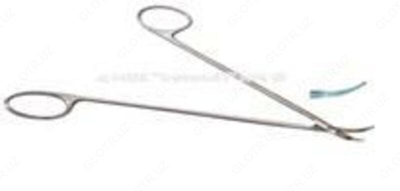 Ножницы сосудистые вертикально-изогнутые по радиусу (длина 158мм) 154/28