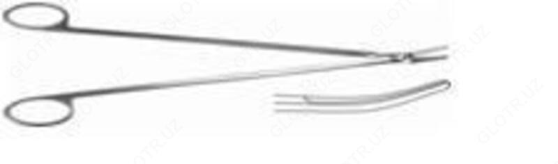 Ножницы сосудистые вертикально-изогнутые под углом (длина 250мм) 154/27