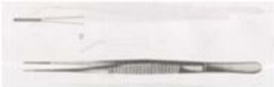 Пинцет прямой с атравматическый нарезкой сосудистый 200х2,8  154/86