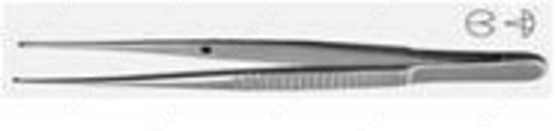 Пинцет хирургический глазной большой прямой ПХ 100х0,6  154/82