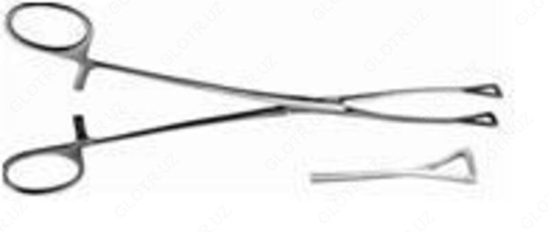 Щипцы-зажимы окончатые для захватывания сосудов (длина 214мм) 154/18