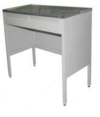 Стол металлический лабораторный (с 2-мя металлическими ящиками) - Дуркон 