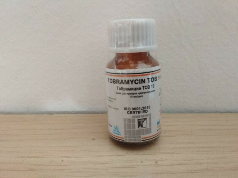 TOBRAMYCIN 10 mcg / Диски для проверки ант.чувствительности с Тобрамицином 10 мкг (100 шт./фл.)