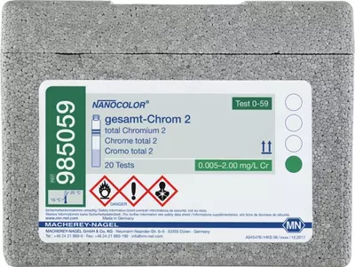 NANOCOLOR total Chromium 2 диапазон измерений для пробирочного теста: 0,05-2,00 мг/л Cr 0,005-0,500