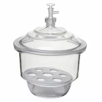 Лабораторный эксикатор с фарфоровым поддоном