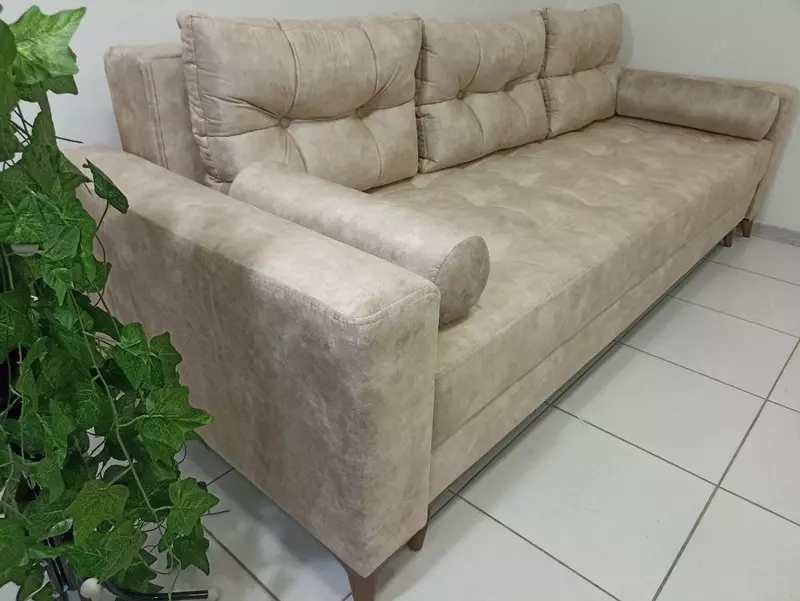 Раскладной диван "Нота Plus" молочный