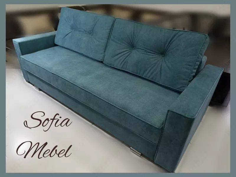 Раскладной диван Тик-так в новом дизайне подушек и подлокотников