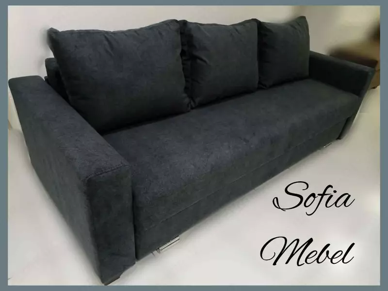 Раскладной диван "Тик-так" (чёрный)