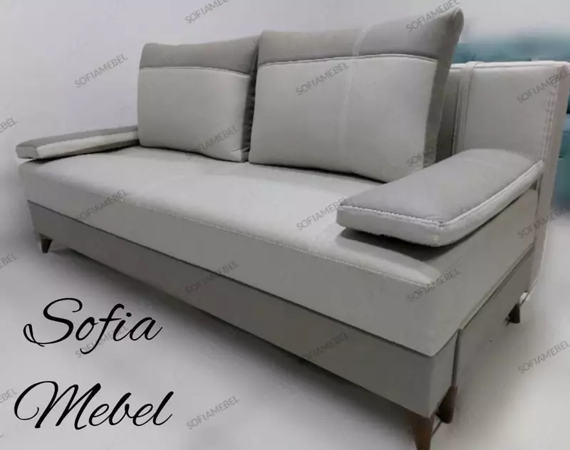 Дизайнерский раскладной Диван SOFIA - MEBEL "LARI" (Серый/капучино)
