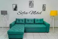 Velor katlama burchagi SOFIA - MEBEL Anfora (Zumrad)