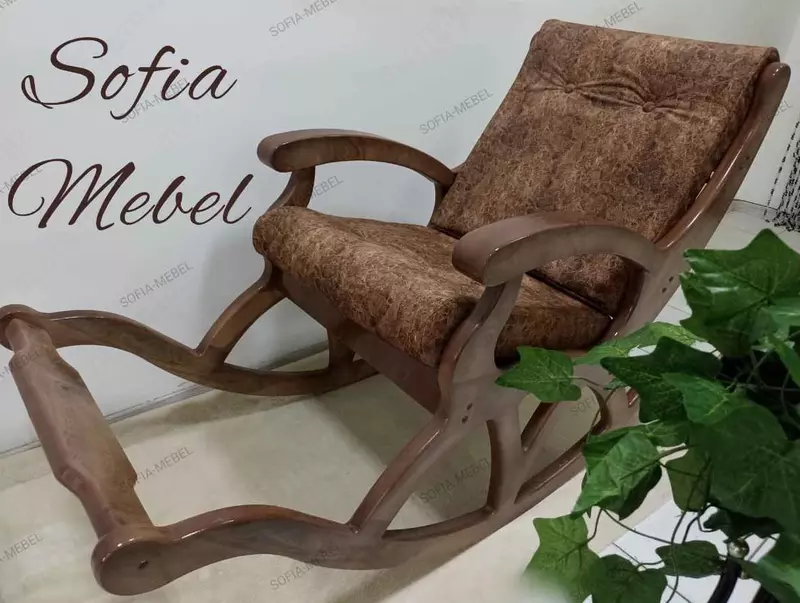 SOFIA - MEBEL tinchlantiruvchi tebranuvchi stul (tabiiy yogoch)