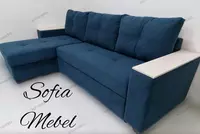 Dizayner katlama burchagi SOFIA - MEBEL Bella (Moviy)