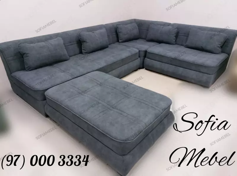 Элегантный угловой диван SOFIA - MEBEL "Модена" (Серый)