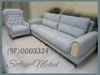 Комплект мягкой мебели Parlament в нежно-голубом цвете