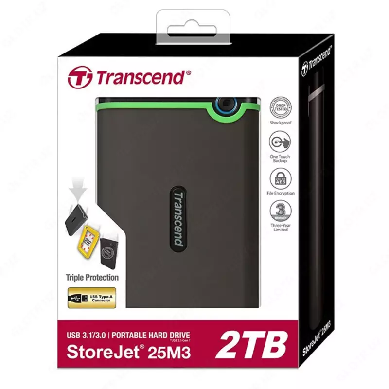 Transcend 2TB StoreJet 25M3 2 5 duymli tashqi qattiq disk