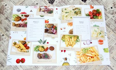 Меню для ресторанов и кафе печать